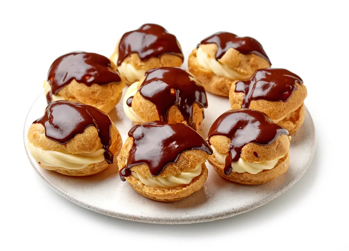 une assiette de choux à la crème