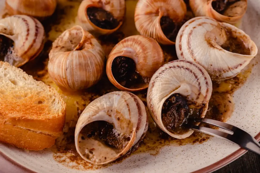 Des escargots marocain sur une assiette