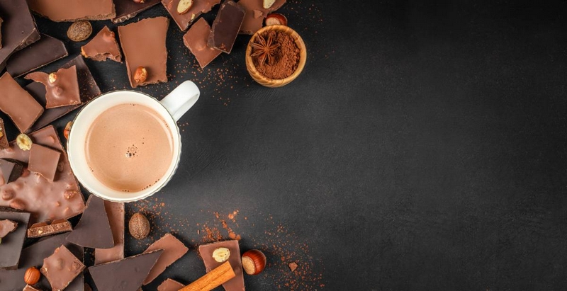 cacao avec du chocolat