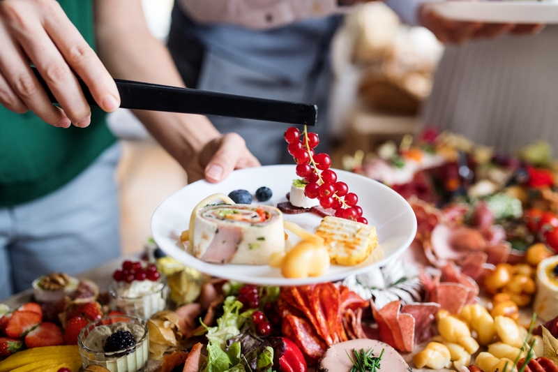 assiette d'un buffet froid
